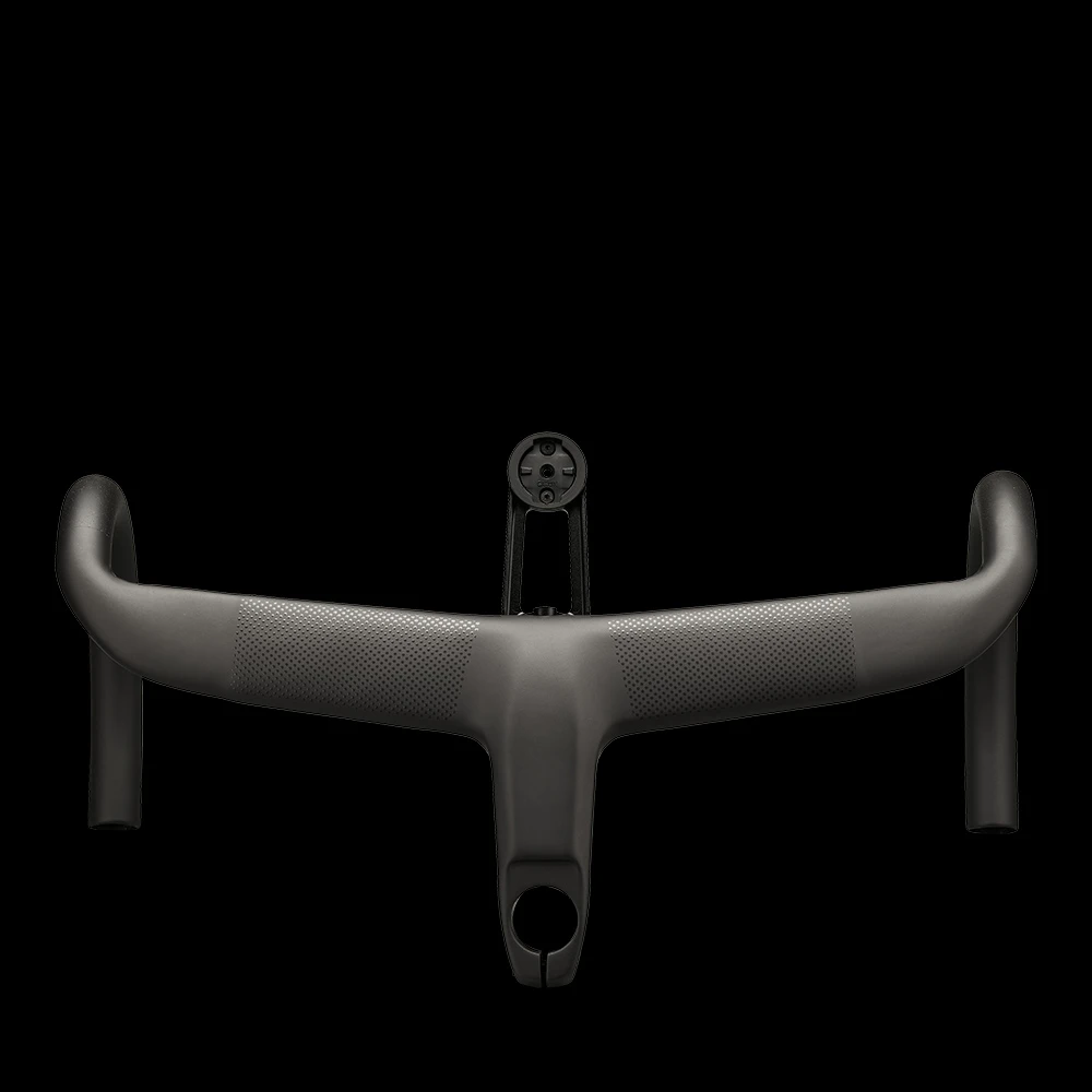 Road Bike Bent Handlebar Full Carbon 360-440mm -10° Integrated Cockpit Bars 28.6mm Racing Speed Internal Wiring Reduce Drop Bar