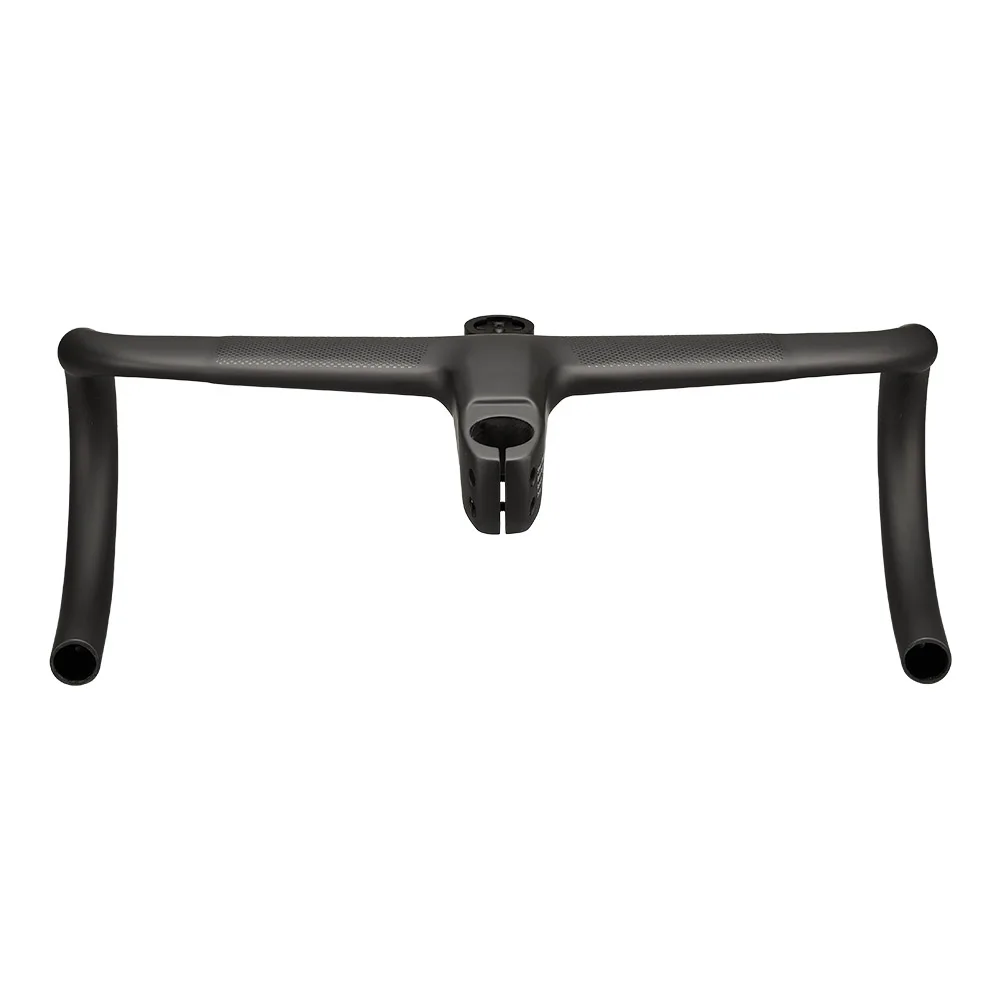 Road Bike Bent Handlebar Full Carbon 360-440mm -10° Integrated Cockpit Bars 28.6mm Racing Speed Internal Wiring Reduce Drop Bar