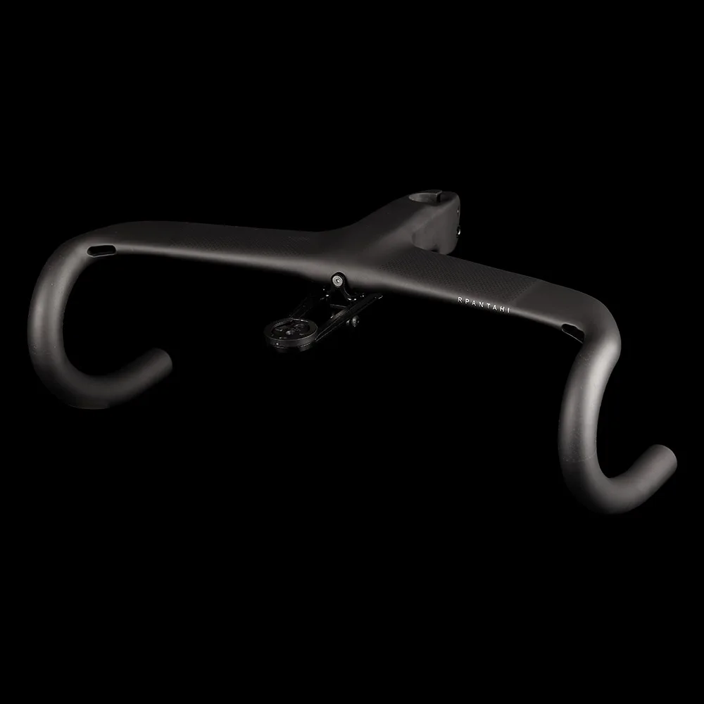 Road Bike Bent Handlebar Full Carbon 360-440mm -10° Integrated Cockpit Bars 28.6mm Racing Speed Internal Wiring Reduce Drop Bar