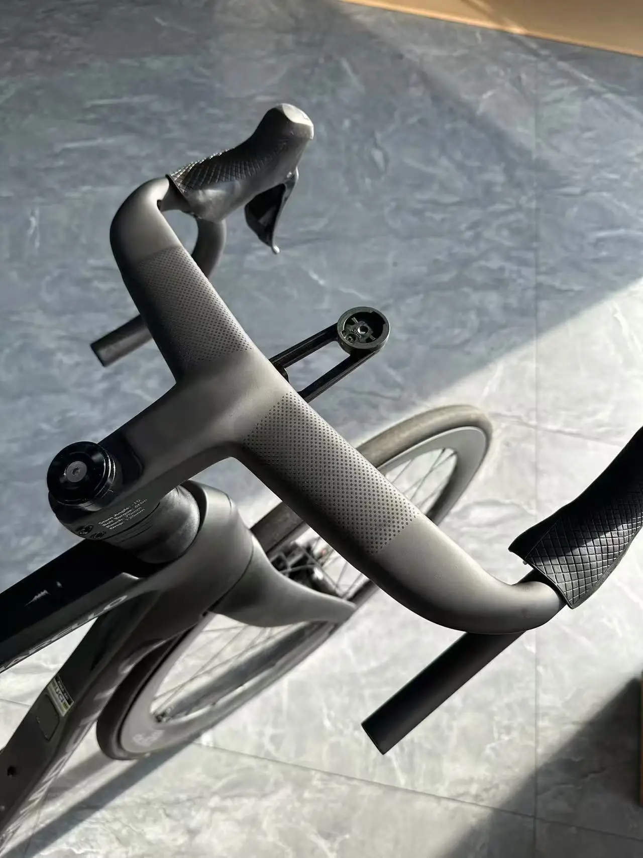 Road Bike Bent Handlebar Full Carbon 360-440mm -10° Integrated Cockpit Bars 28.6mm Racing Speed Internal Wiring Reduce Drop Bar