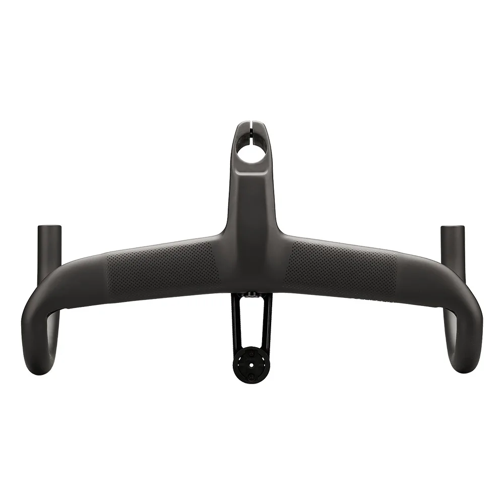 Road Bike Bent Handlebar Full Carbon 360-440mm -10° Integrated Cockpit Bars 28.6mm Racing Speed Internal Wiring Reduce Drop Bar