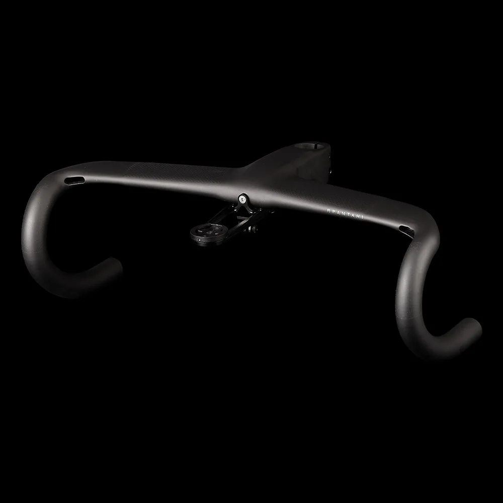 Road Bike Bent Handlebar Full Carbon 360-440mm -10° Integrated Cockpit Bars 28.6mm Racing Speed Internal Wiring Reduce Drop Bar