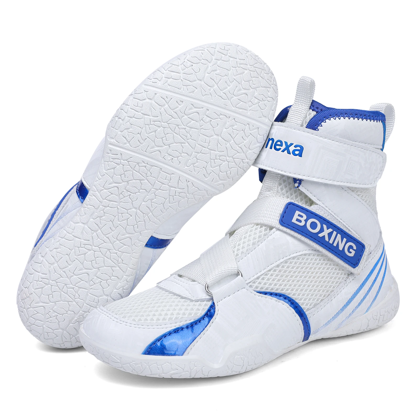 661 Men High Top Boxing Shoes Breathable Mesh Teen Wrestling Shoes Anti-slip Fitness Training Sneakers Professional Sport Shoes