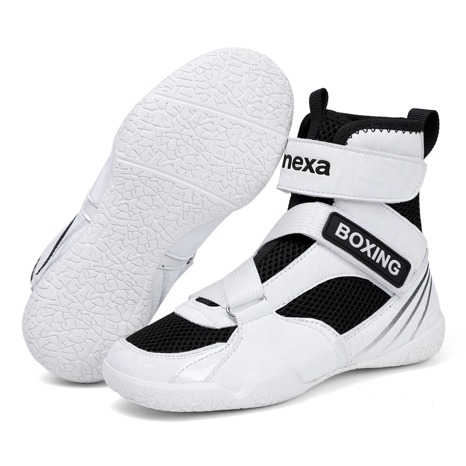 661 Men High Top Boxing Shoes Breathable Mesh Teen Wrestling Shoes Anti-slip Fitness Training Sneakers Professional Sport Shoes