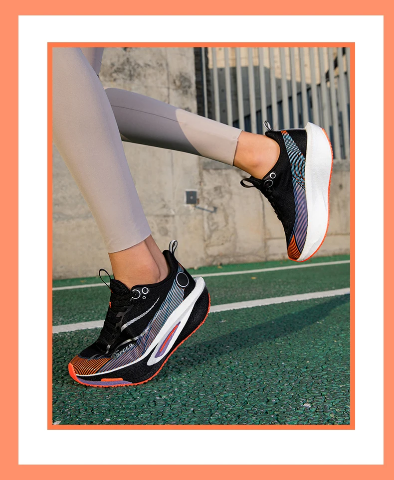 Men's Carbon Plate Running Shoes Breathable Stable Lightweight for Marathon Men Women Professional Racing Cushioned Anti Slip
