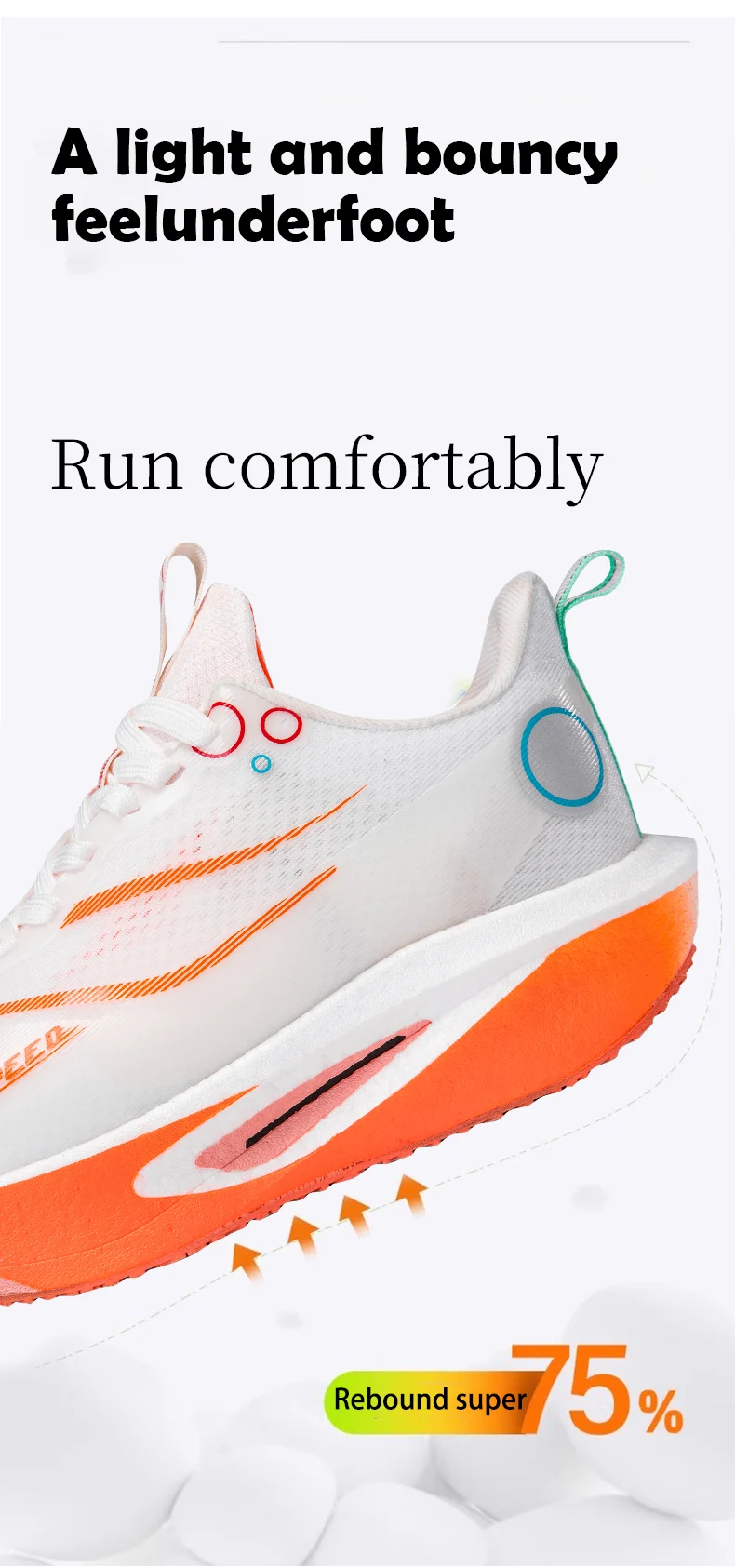 Men's Carbon Plate Running Shoes Breathable Stable Lightweight for Marathon Men Women Professional Racing Cushioned Anti Slip