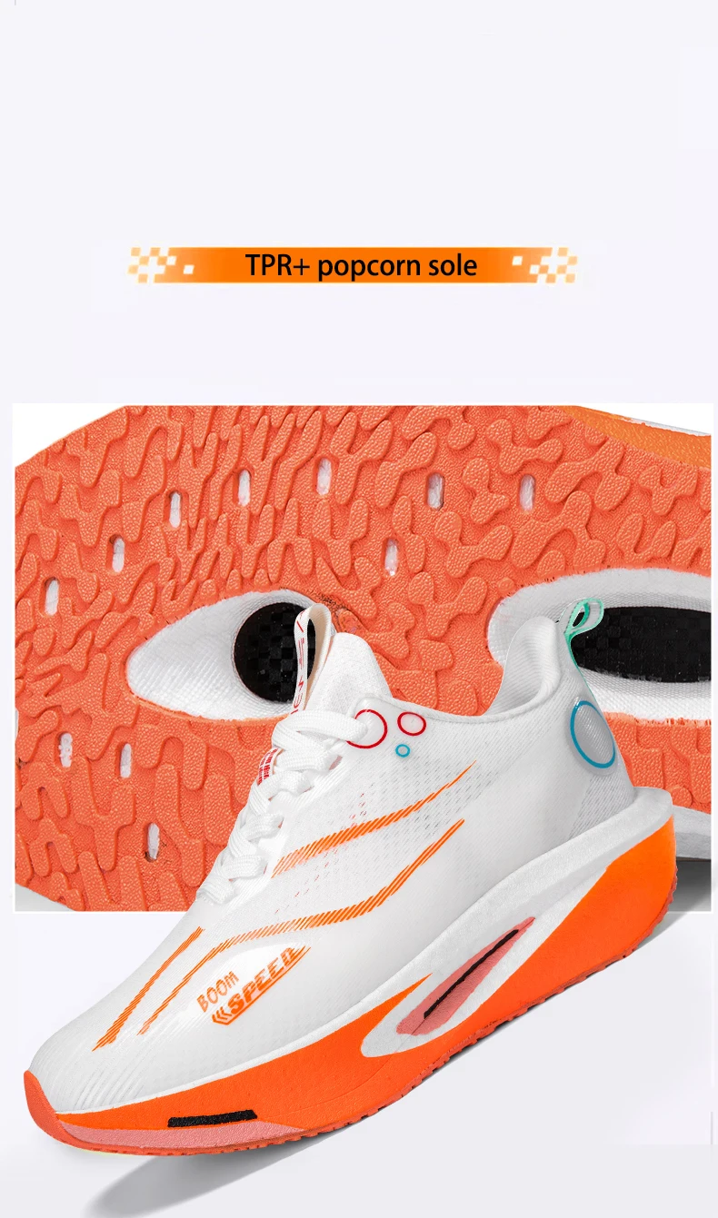 Men's Carbon Plate Running Shoes Breathable Stable Lightweight for Marathon Men Women Professional Racing Cushioned Anti Slip