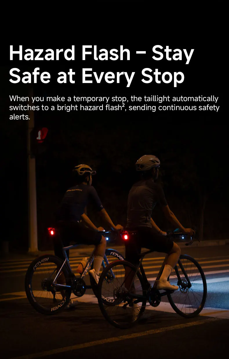 iGPSPORT TL50 Bike Tail Light Rear Bike Light Di2 Control 6 Light Mode Automatic Brake Sensing USB Rechargeable