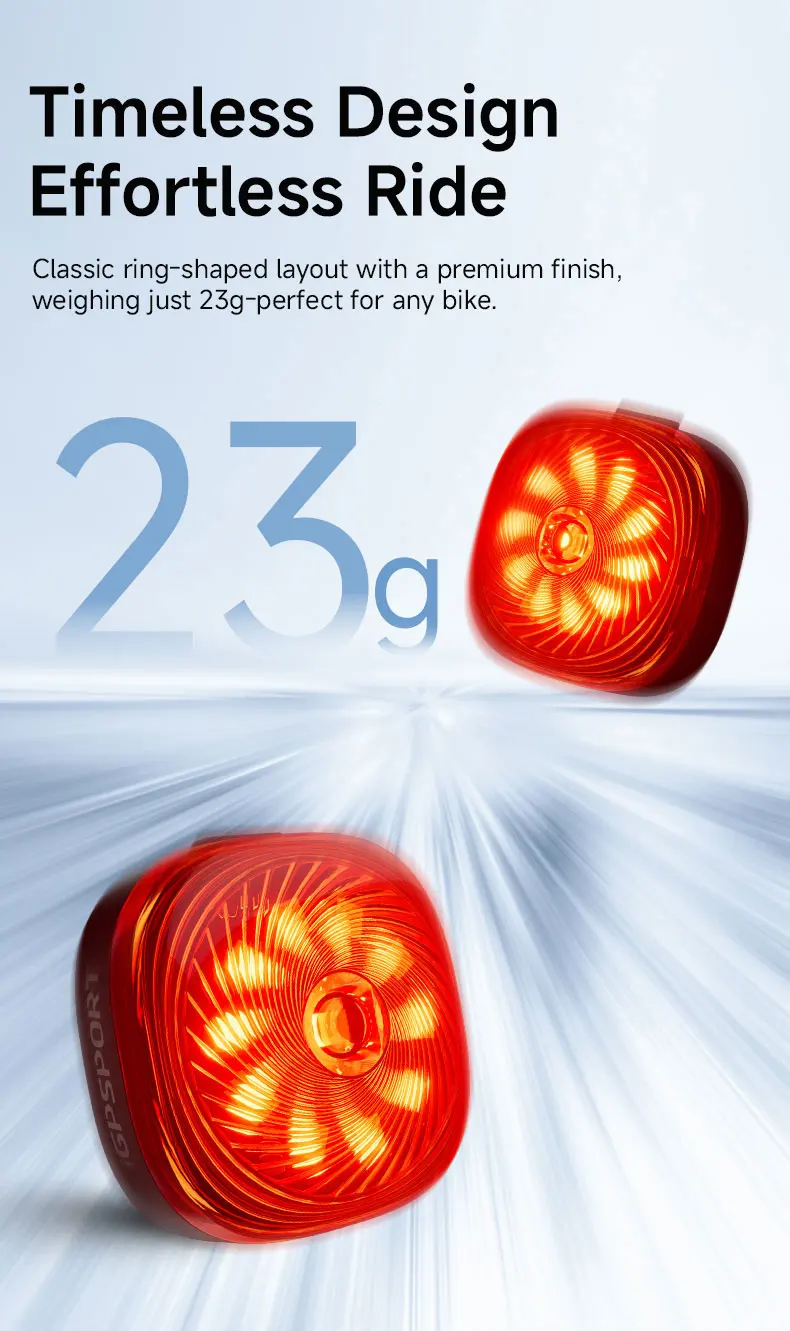 iGPSPORT TL50 Bike Tail Light Rear Bike Light Di2 Control 6 Light Mode Automatic Brake Sensing USB Rechargeable