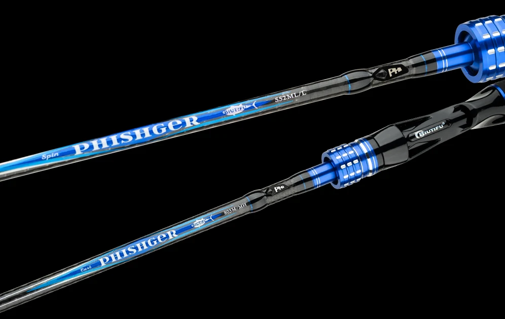 BIUTIFU Casting Spinning Lure Fishing Rods 1.68/2.1/2.4/2.7/3.0/3.3m 2Tips Baitcasting 3-80g Carbon Pole For Bass Seabass Trout