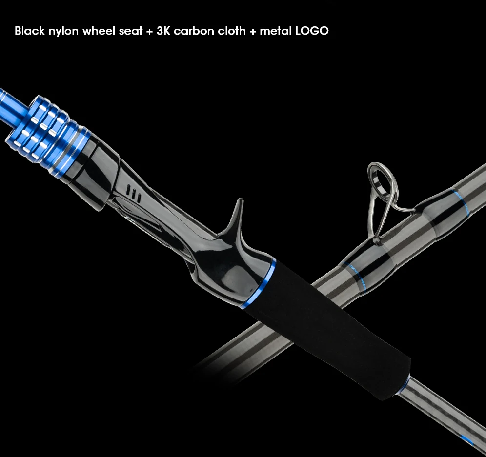 BIUTIFU Casting Spinning Lure Fishing Rods 1.68/2.1/2.4/2.7/3.0/3.3m 2Tips Baitcasting 3-80g Carbon Pole For Bass Seabass Trout