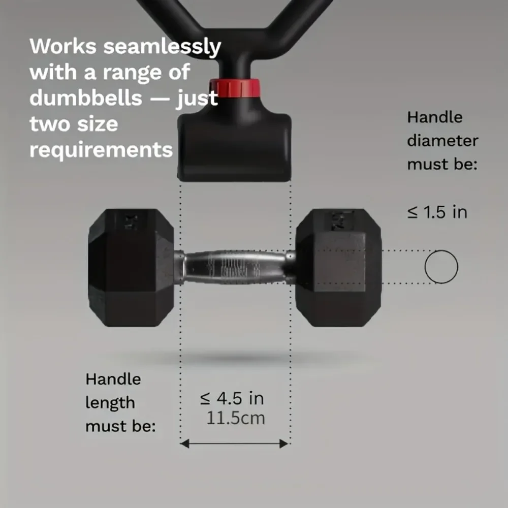 Dumbbell Converter-Convert Dumbbells to Barbell Set and Kettlebell for Home Fitness-Adjustable & Up to 200 lb Capacity Weight Ba