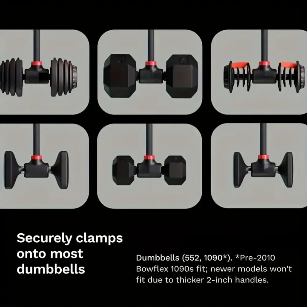 Dumbbell Converter-Convert Dumbbells to Barbell Set and Kettlebell for Home Fitness-Adjustable & Up to 200 lb Capacity Weight Ba