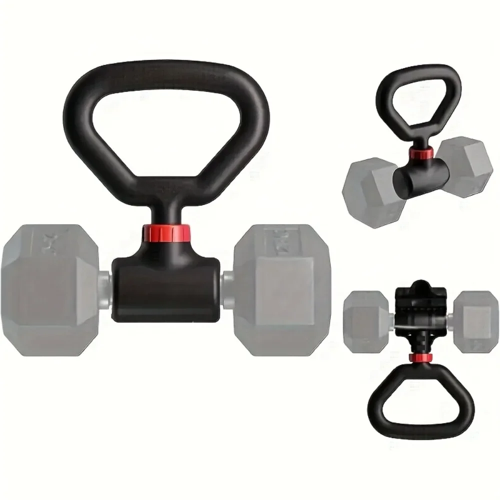 Dumbbell Converter-Convert Dumbbells to Barbell Set and Kettlebell for Home Fitness-Adjustable & Up to 200 lb Capacity Weight Ba
