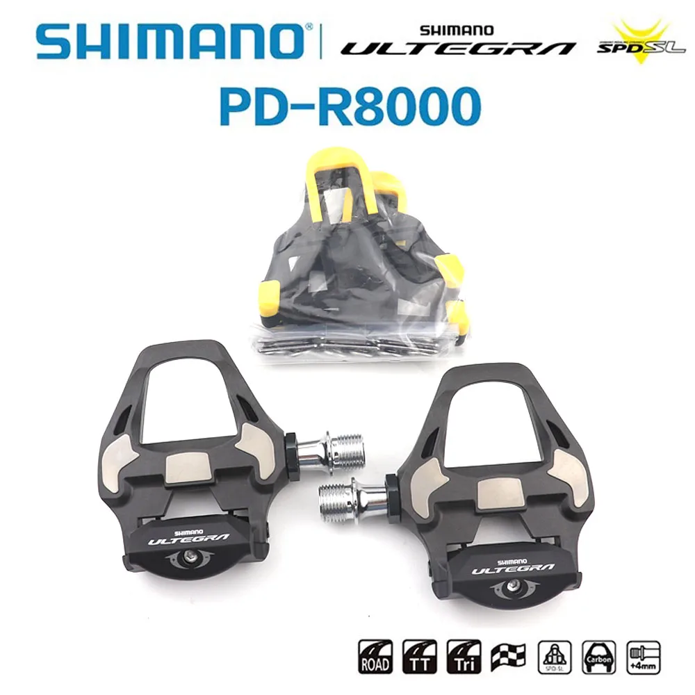 Shimano Ultegra PD-R8000 Road Bike Racing Pedals - SPD-SL Technology with SH11 Cleats Advanced Cycling Footwear for Performance