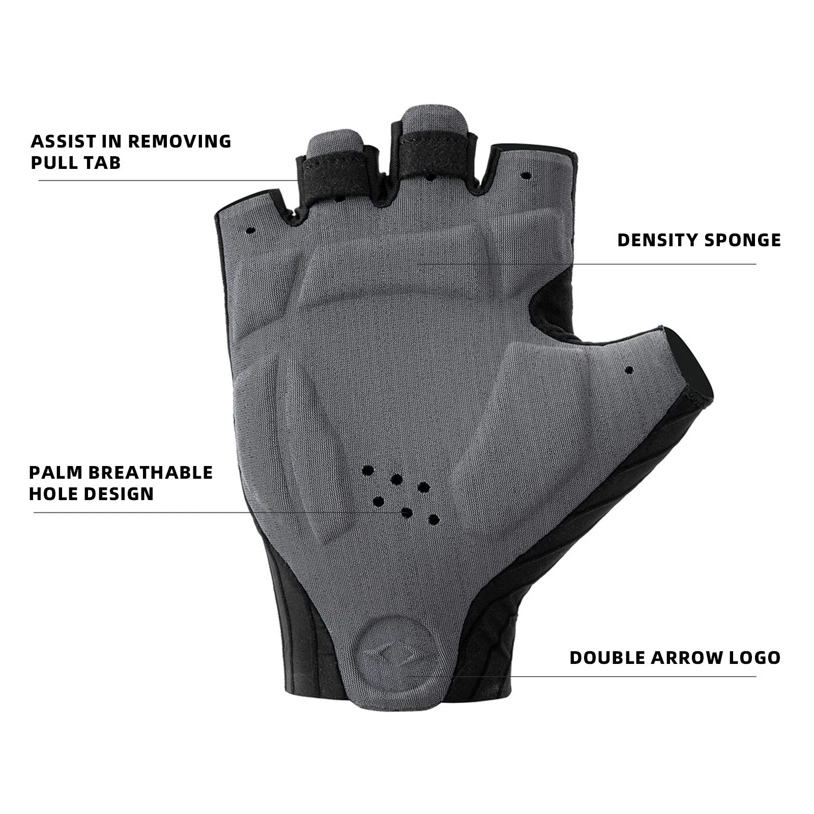 TOSUOD Half Finger Bike Gloves Shock-Absorbing Cycling Breathable Anti-Slip Bicycle Gloves Summer Exercise Gloves