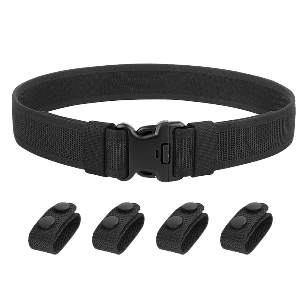 KRYDEX 2 Inch Tactical Duty Law Enforcement Officer Outer Belt with 4 Belt Keepers Waistband for Outdoor Sport Hunting Gear