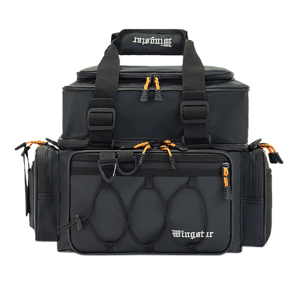Fishing Tool Pouch Large-capacity Fishing Tackle Boxes Multi-pocket Crossbody Bag Scratchproof Wear-resistant for Outdoor Hiking