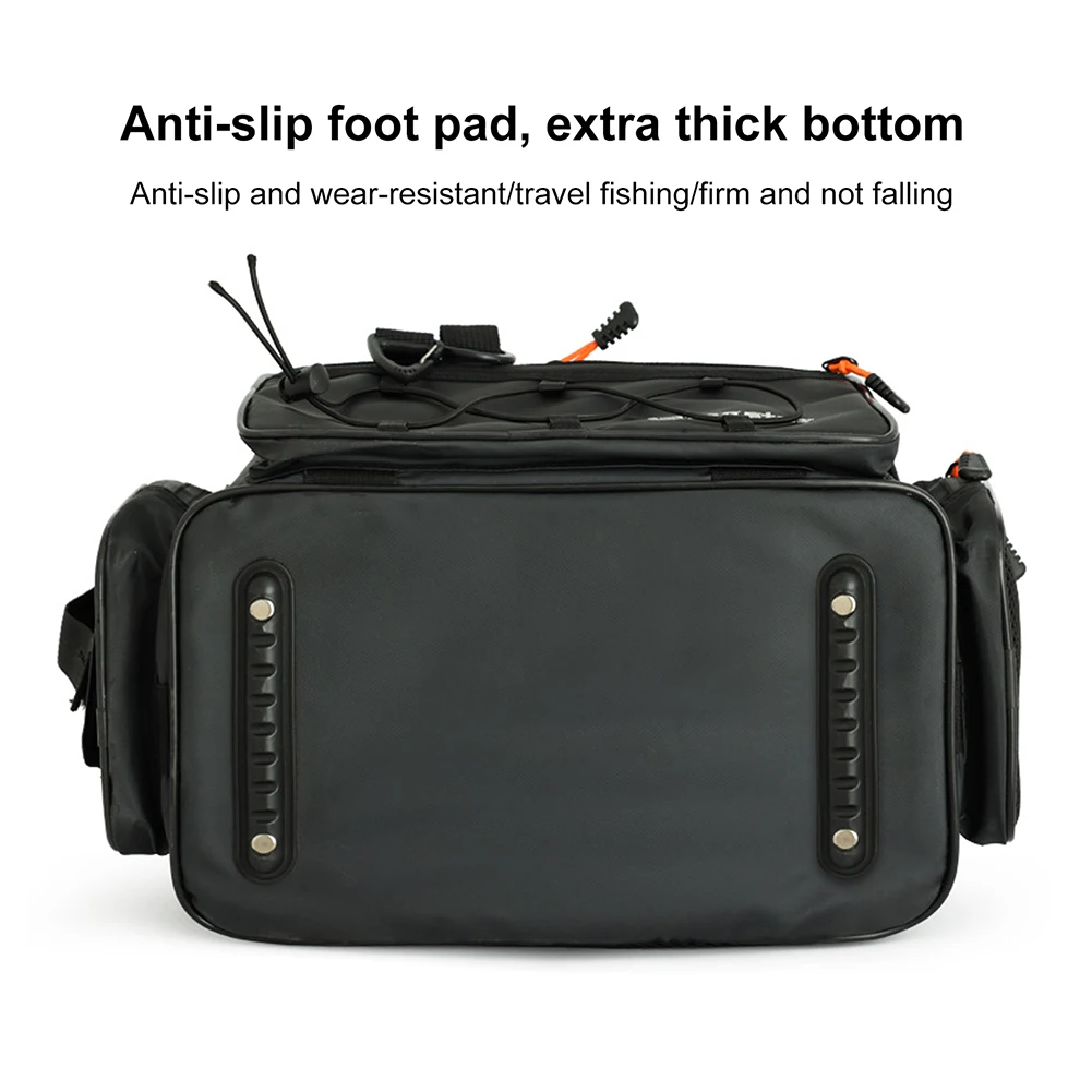 Fishing Tool Pouch Large-capacity Fishing Tackle Boxes Multi-pocket Crossbody Bag Scratchproof Wear-resistant for Outdoor Hiking
