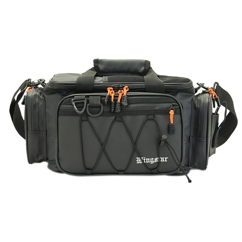 Fishing Tool Pouch Large-capacity Fishing Tackle Boxes Multi-pocket Crossbody Bag Scratchproof Wear-resistant for Outdoor Hiking