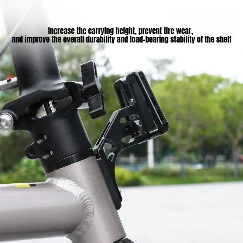 Folding Bike Front Bag Carrier Block Bag Bracket for Brompton Dahon Bike Front Carrier Mount Adapter