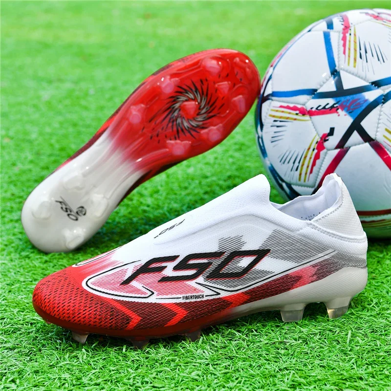 New Men Football Boots Breathable High-quality Sports Shoes Ultralight Soccer Shoes High Ankle Futsal Non-Slip Outdoor Match
