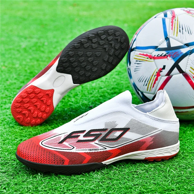 New Men Football Boots Breathable High-quality Sports Shoes Ultralight Soccer Shoes High Ankle Futsal Non-Slip Outdoor Match