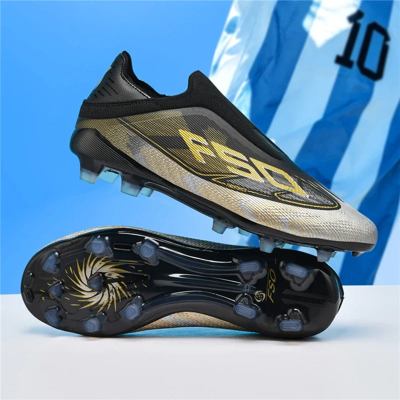 New Men Football Boots Breathable High-quality Sports Shoes Ultralight Soccer Shoes High Ankle Futsal Non-Slip Outdoor Match