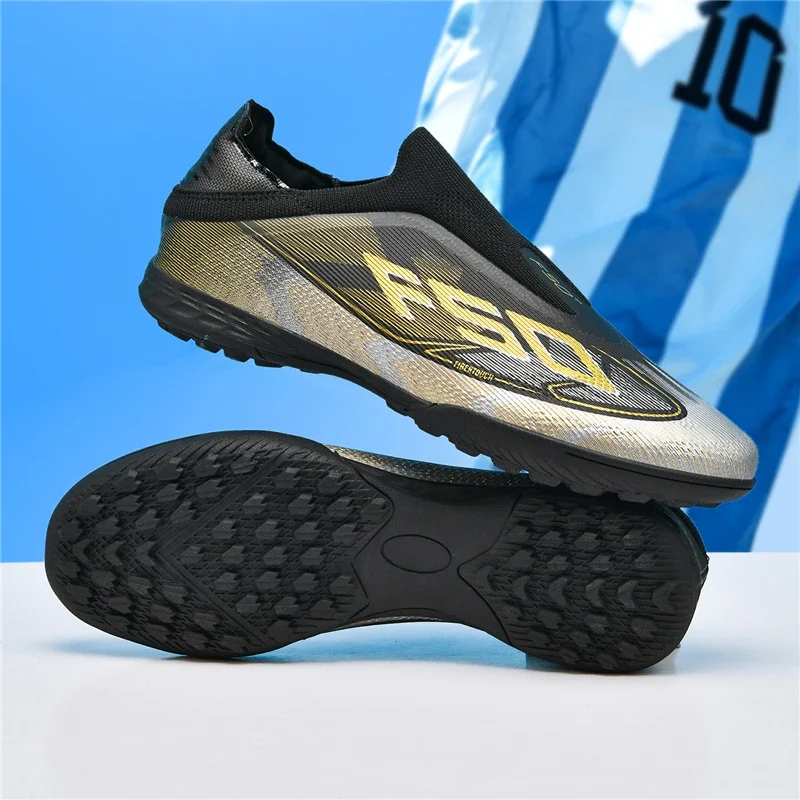 New Men Football Boots Breathable High-quality Sports Shoes Ultralight Soccer Shoes High Ankle Futsal Non-Slip Outdoor Match