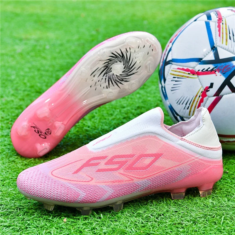 New Men Football Boots Breathable High-quality Sports Shoes Ultralight Soccer Shoes High Ankle Futsal Non-Slip Outdoor Match
