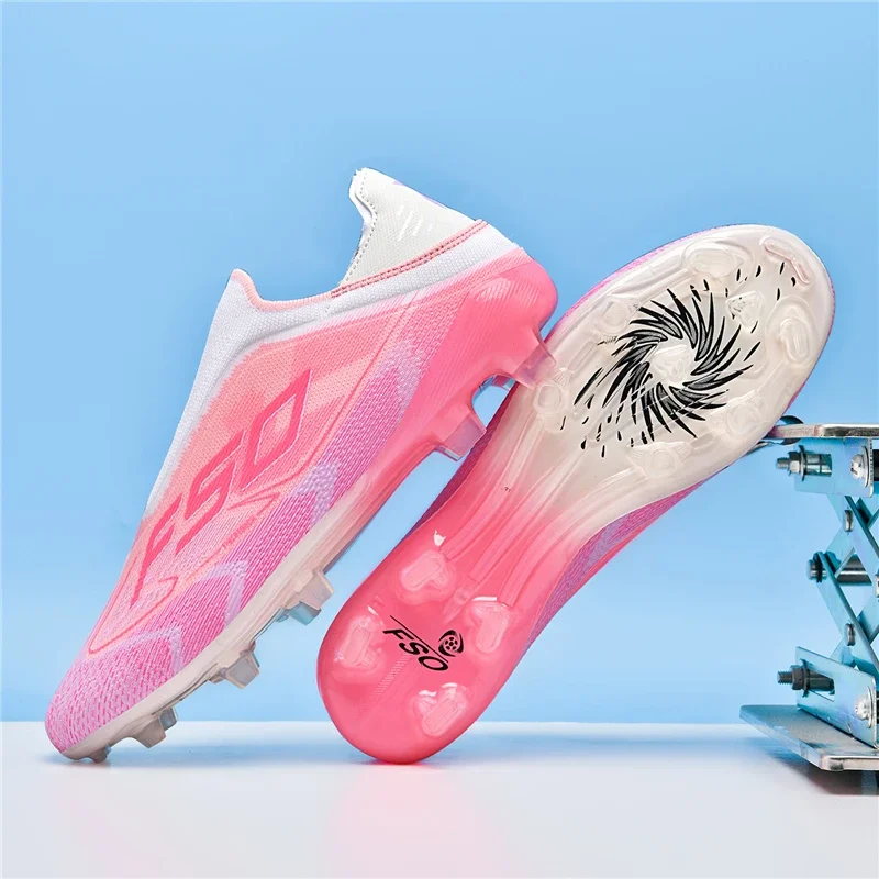 New Men Football Boots Breathable High-quality Sports Shoes Ultralight Soccer Shoes High Ankle Futsal Non-Slip Outdoor Match