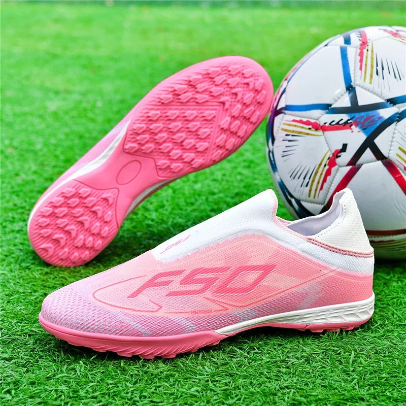 New Men Football Boots Breathable High-quality Sports Shoes Ultralight Soccer Shoes High Ankle Futsal Non-Slip Outdoor Match