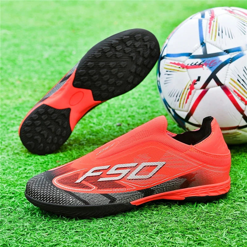 New Men Football Boots Breathable High-quality Sports Shoes Ultralight Soccer Shoes High Ankle Futsal Non-Slip Outdoor Match