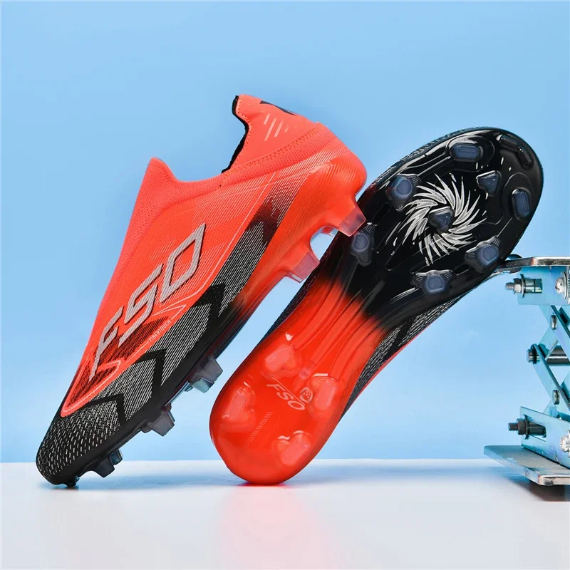 New Men Football Boots Breathable High-quality Sports Shoes Ultralight Soccer Shoes High Ankle Futsal Non-Slip Outdoor Match