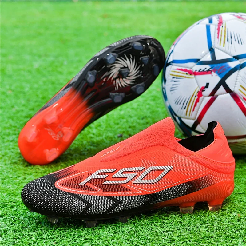 New Men Football Boots Breathable High-quality Sports Shoes Ultralight Soccer Shoes High Ankle Futsal Non-Slip Outdoor Match