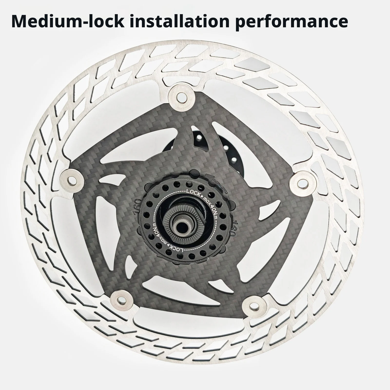 Ultra Light Carbon Fiber Bicycle Disc Brake Rotor 140mm 160mm 180mm 6-Bolt Center Lock Floating Brake Disc Stainless Steel Heat
