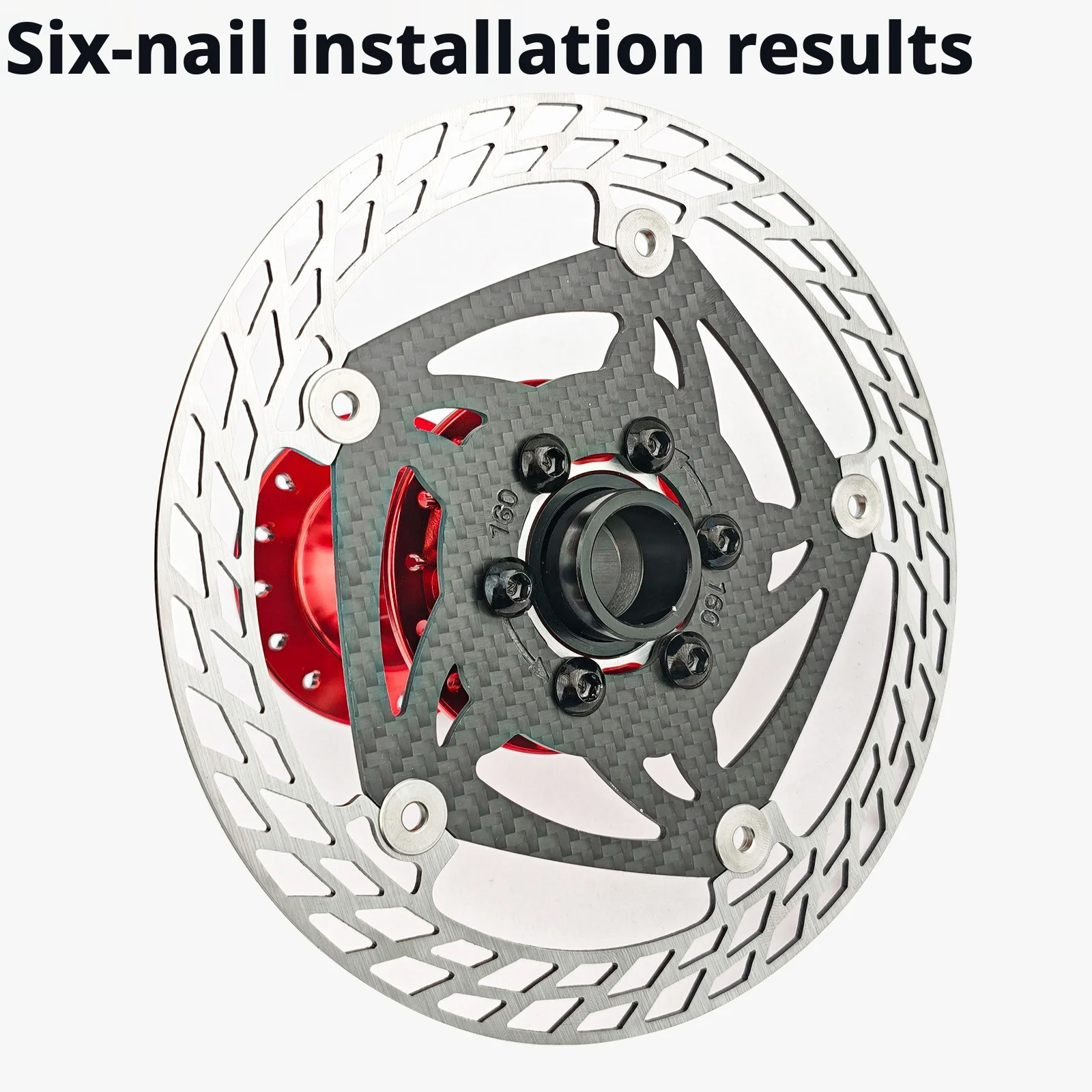 Ultra Light Carbon Fiber Bicycle Disc Brake Rotor 140mm 160mm 180mm 6-Bolt Center Lock Floating Brake Disc Stainless Steel Heat