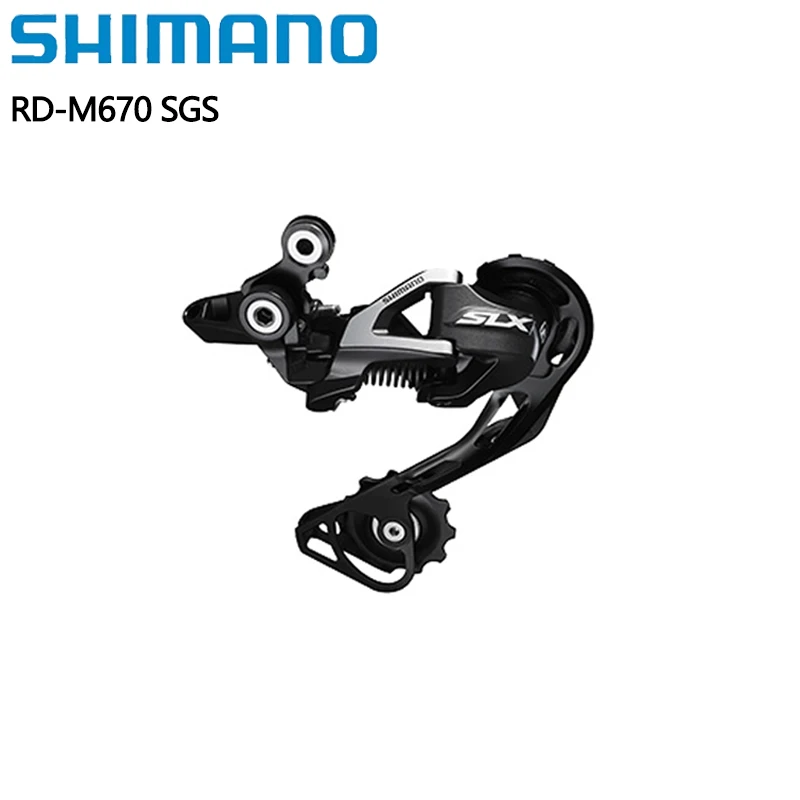 Shimano SLX RD-M670 SGS 10s Long Cage Rear Derailleur Black SHADOW RD For Mountain Bike MTB Bicycle