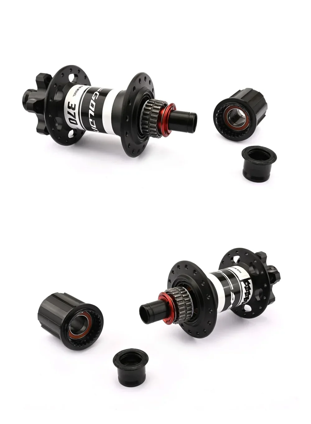 GOLDIX M370 28H Bicycle Ratchet 36T Boost Hub J-Bend 6-Bolt Disc Brake Compatible with HG XD MS Adapters - Bicycle Accessories