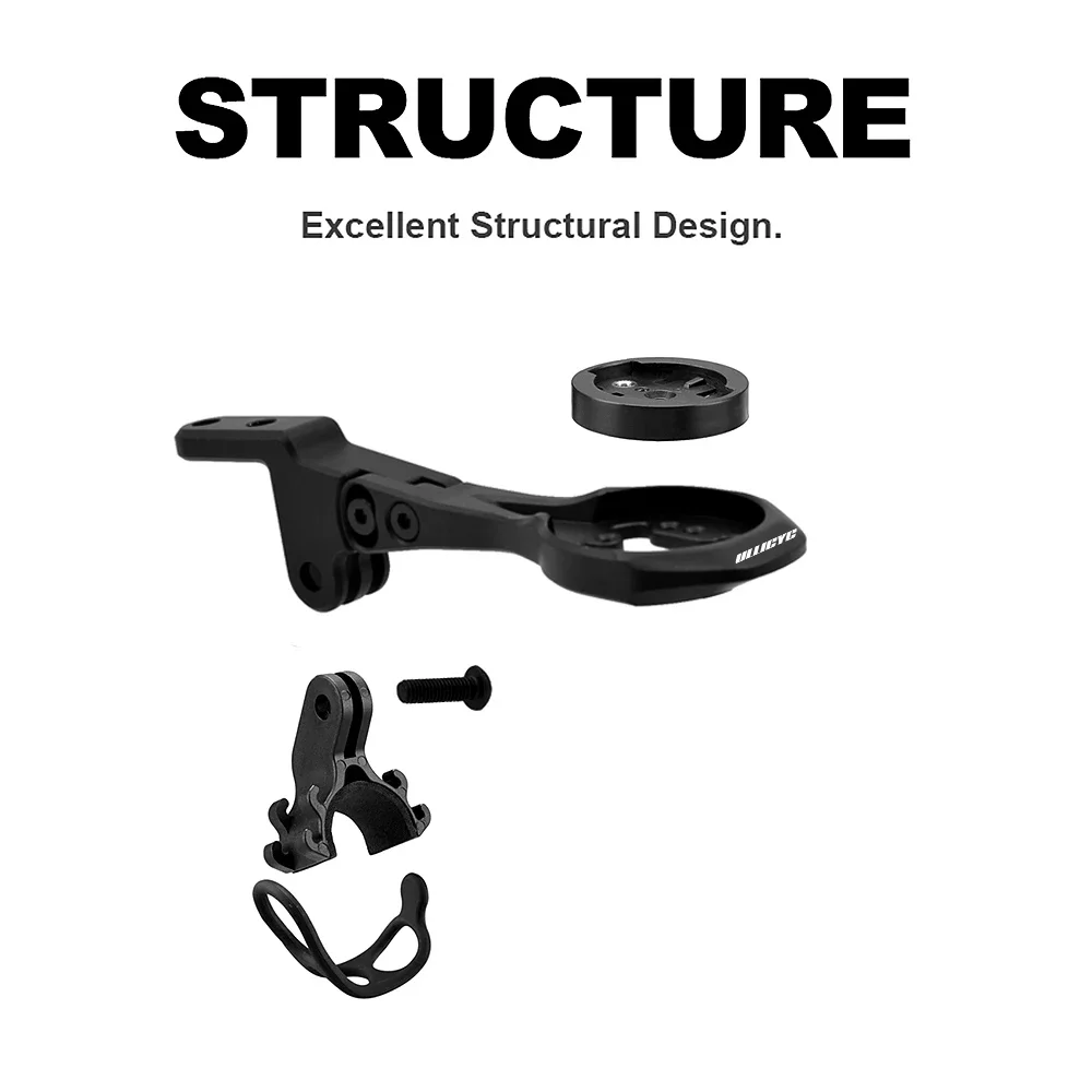 ULLICYC Computer Moumt For Black Inc Aero Integrated Handlebar Compatible With GPS Garmin Bryton Wahoo Aluminum Alloy
