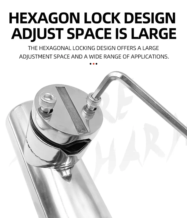 ShareShark Stainless Steel Fishing Rod Holder with 360-Degree Adjustable Handle Suitable for Sea Fishing from Boats