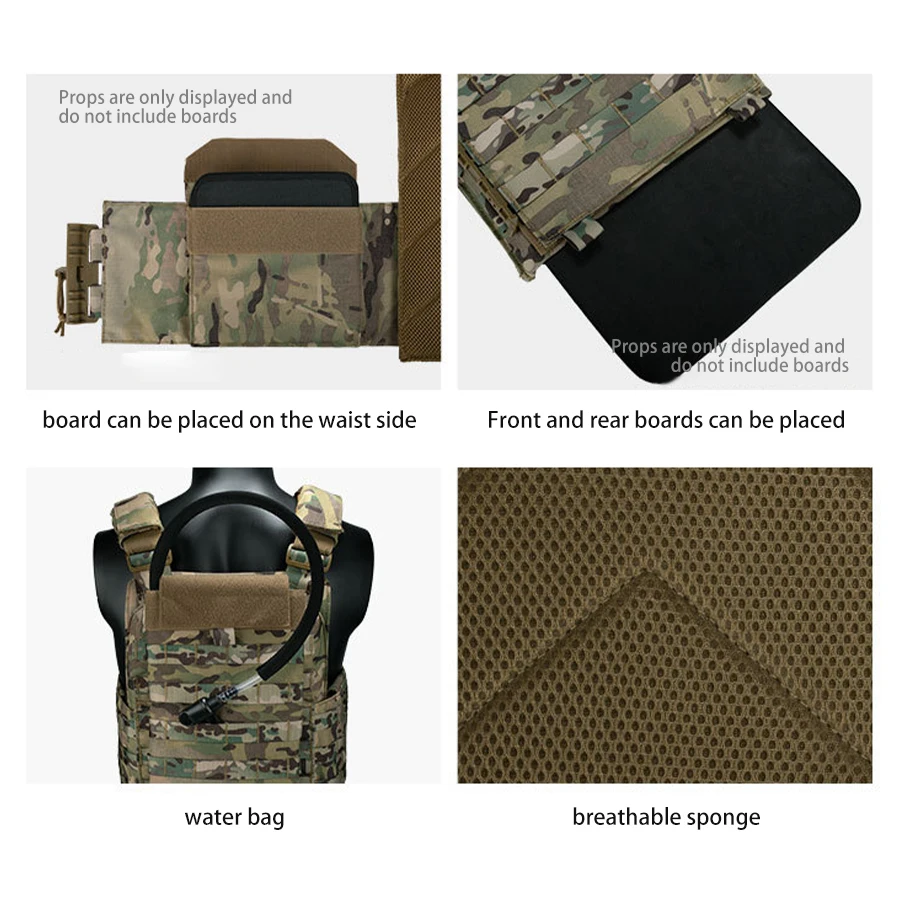 YAKEDA multifunctional portable hunting vest with 1.5L water bag and built-in water bag compartment at the back