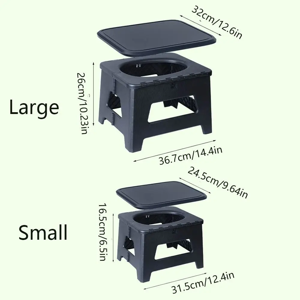 Odor-Proof Folding Camping Toilet Emergency with Cover Car Toilet Reusable Easy To Carry Toilet Stool Outdoor Activities