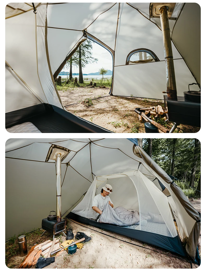 Naturehike 2026 New Ultralight Mountain SOLO Single Tent Outdoor X-Frame Breathable Window Mesh Camping Tent Camping Picnic Tent