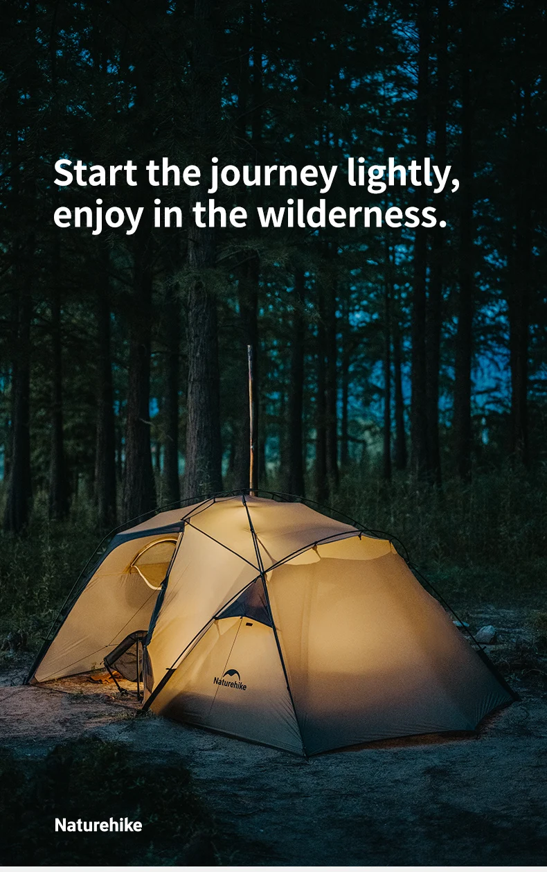 Naturehike 2026 New Ultralight Mountain SOLO Single Tent Outdoor X-Frame Breathable Window Mesh Camping Tent Camping Picnic Tent