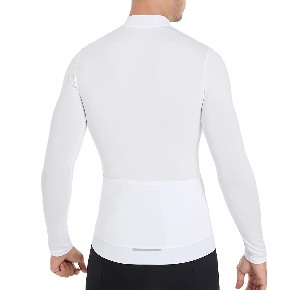 HISERWA Men Cycling Jersey Long Sleeve Pro Aero Slim Fit Cycling Jersey MTB Road Bike Clothing Breathable Quick Dry Shirts Tops