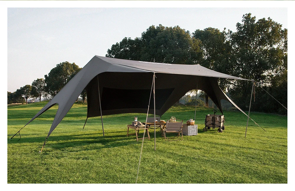 Naturehike Canopy Tent Blackout Sun Protection Titanium Black Film Waterproof Camping Sun Shelters Quick Setup Sunshade Awning