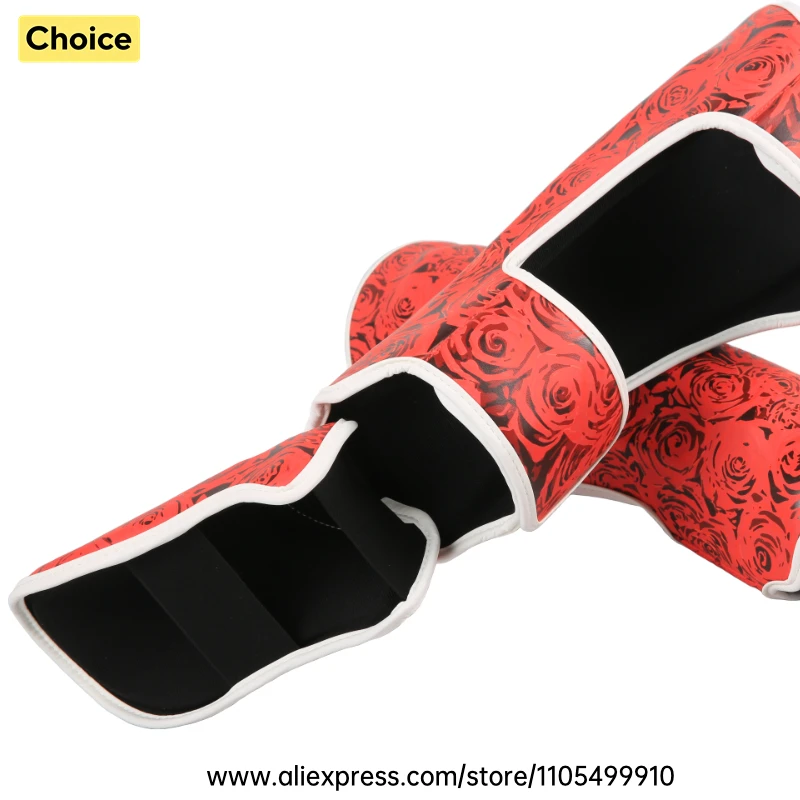 Kickboxing MMA Shin Guards Muay Thai Shin Guards Men Women Kids Premium Durable Shinguards with Extended Shin Instep Protection