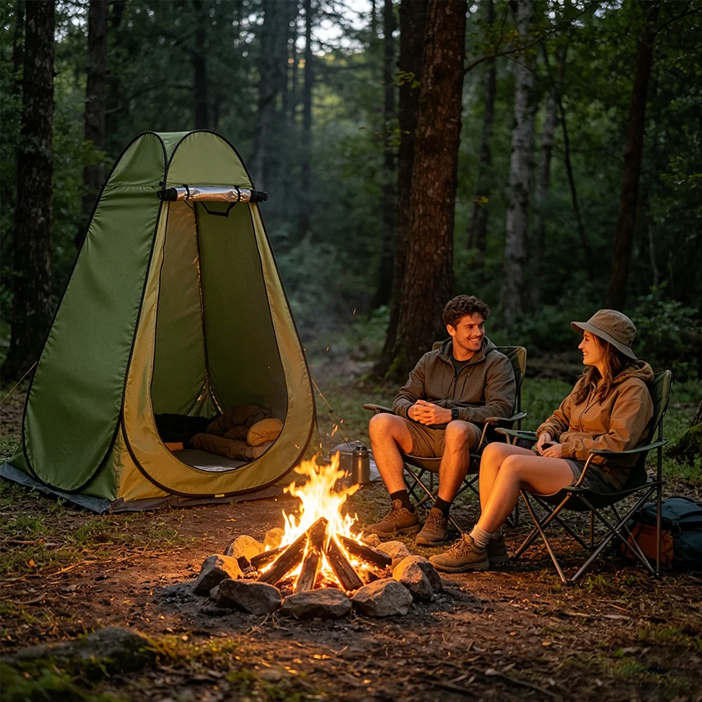 1.5*1.5*1.9m Outdoor Camping Tent Dressing Room Tent Shower Tent Storage Cabinet/Fishing/Photography Tent Camping Beach Shower Toilet Changing Tent