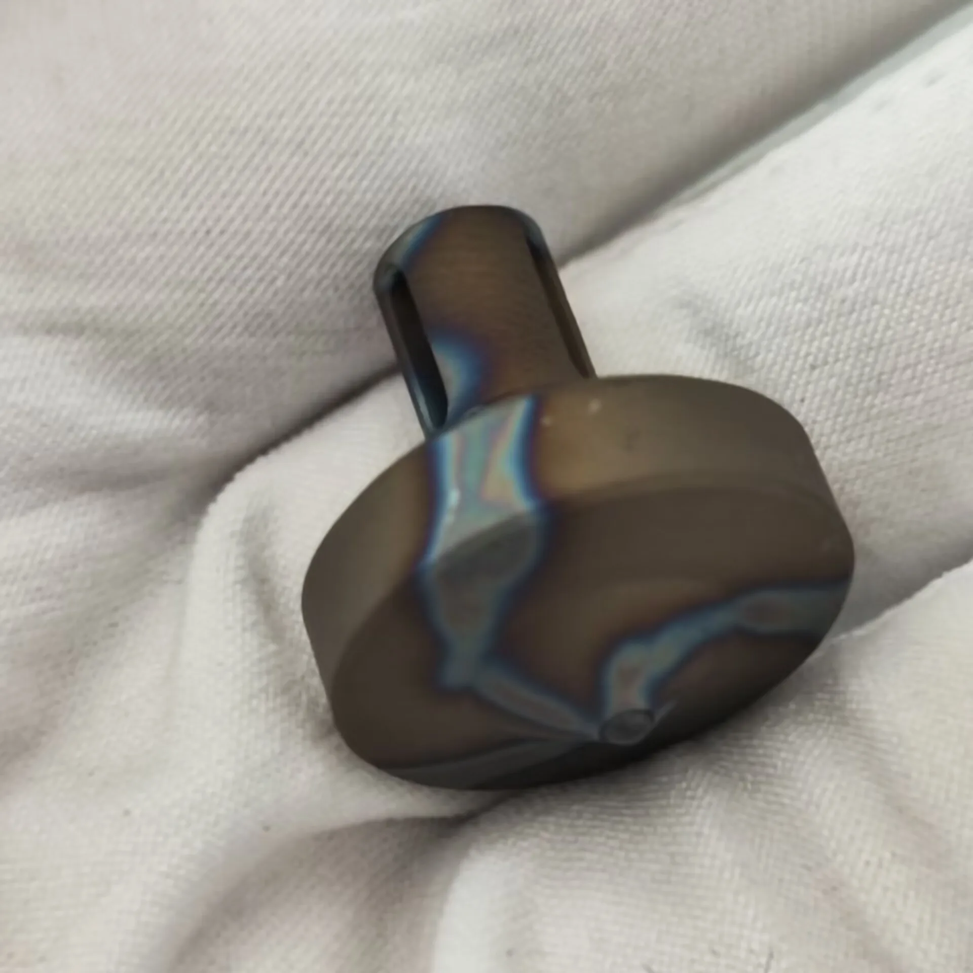 New Titanium Alloy Body Spinning Top Finger Small Spinner Ceramic Bead Fidget EDC Toy